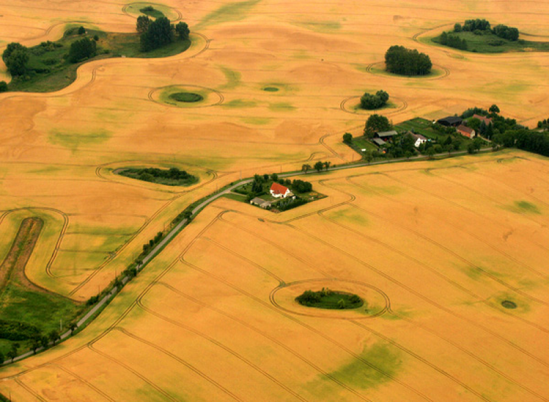 Luftaufnahme Landschaft Felder